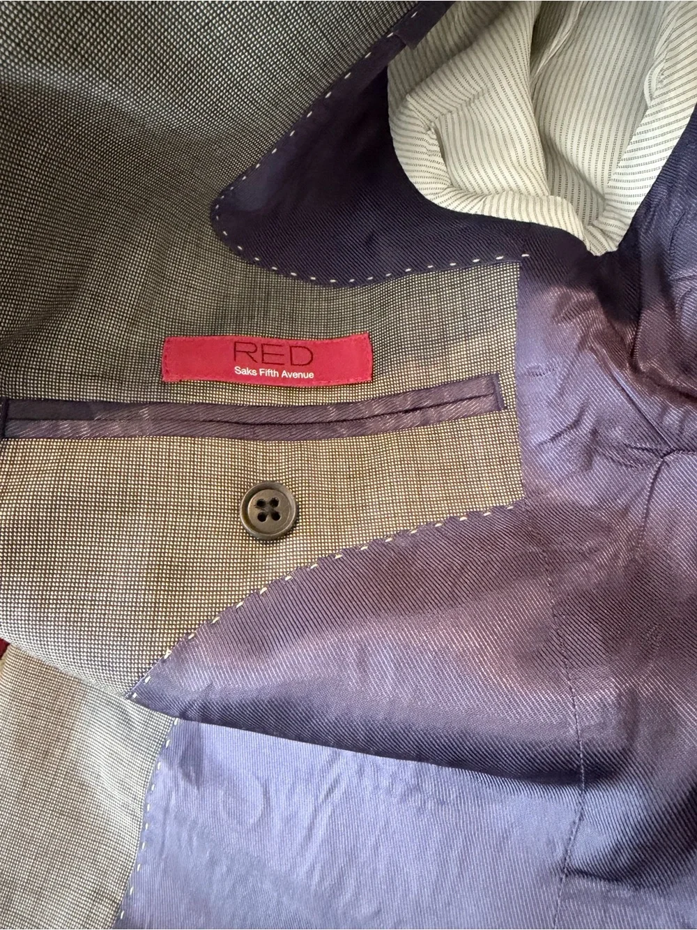 Men's Classic Gray Two-Button suit - Red Saks fifth Avenue